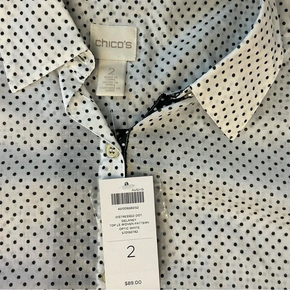 Chicos Shirt Bundle Of 5 NWT Mixed Styles Button Up  Size 2 Retail Value $435 - Picture 9 of 15